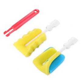 Baby Infant Milk Bottle Nipple Cleaning Brush Tools with Replacement Head
