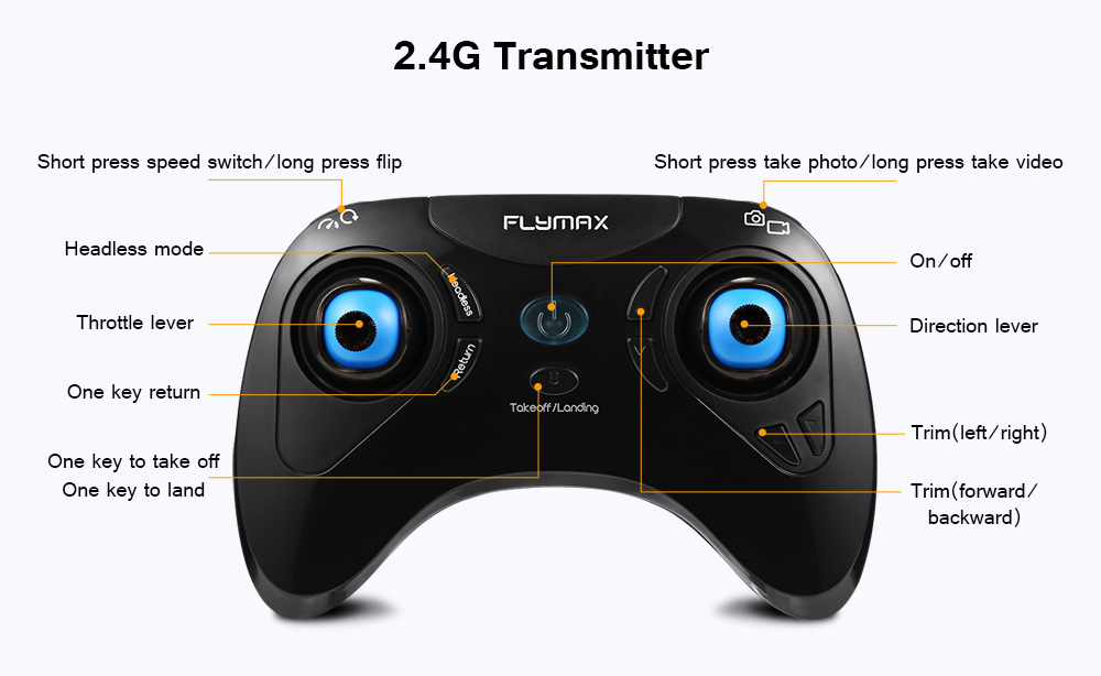 Flymax 2 WiFi Quadcopter 2.4G FPV Streaming Drone 