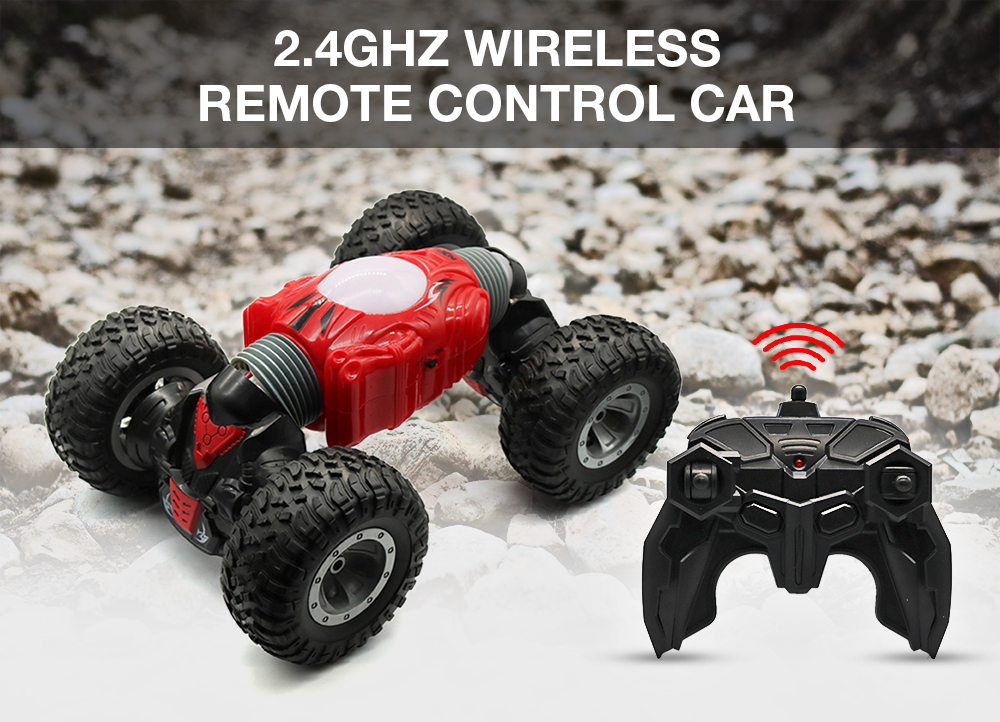 JZL 2488 Wireless Remote Control Car Four-wheel Drive Mini-distortion Toy - Valentine Red S
